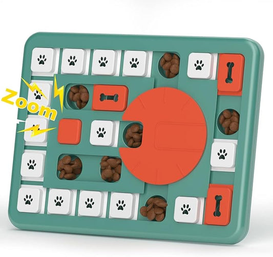 Dog Puzzle Toys, Treat Dispensing Dog Enrichment Toys for IQ Training and Brain Stimulation, Interactive Mentally Stimulating Toys as Gifts for Puppies, Cats, Dogs (L-Level 4) by PETSTA