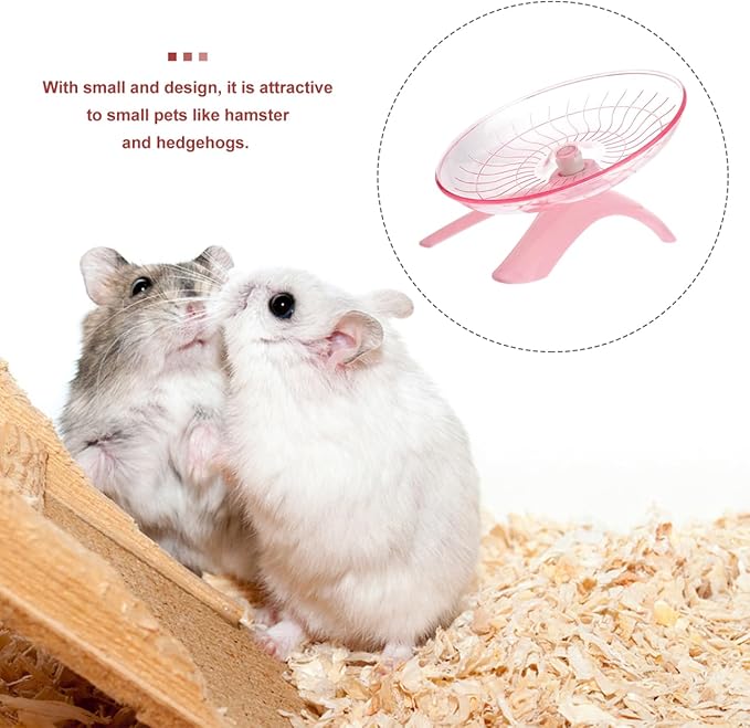DOITOOL Non Run Disc Exercise Wheel for Hamsters Hedgehogs Small Pets 7.1 Inch Quiet Portable Pet Exercise Toy for Healthy Activity and Nail Training