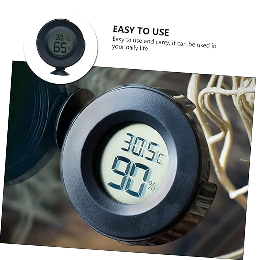 Hemoton 1pc Digital Reptile Thermometer Hygrometer Accurate Temperature and Humidity Gauge for Terrariums Snakes Turtles and Lizards Cup Design for Easy Installation