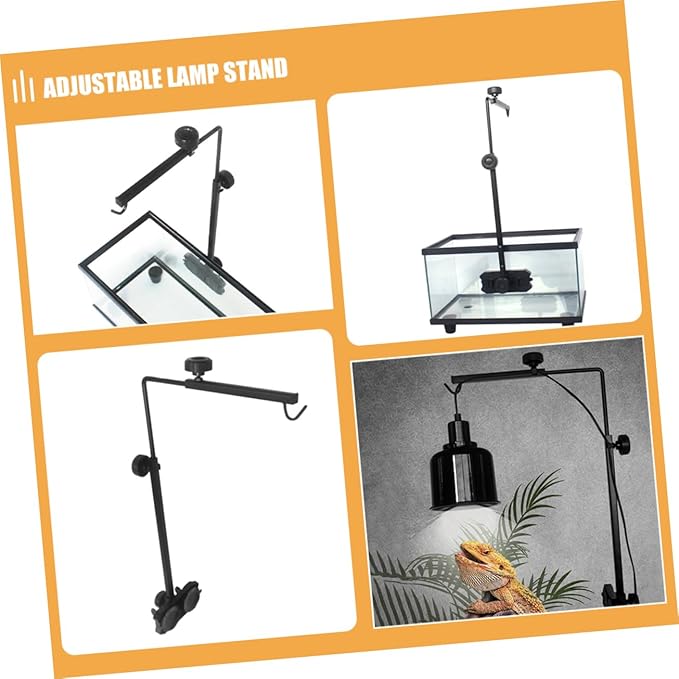 BESPORTBLE Sturdy Lamp Stand for Fish Tank Lights Bracket for Reptile and Turtle Basking Height Angle Mounting Bracket for Aquarium Lighting