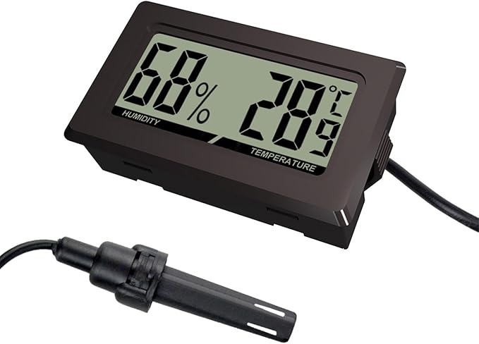 Hygrometer Great for Vivariums and Incubators Featuring Large Screen Display for Shop Laboratory