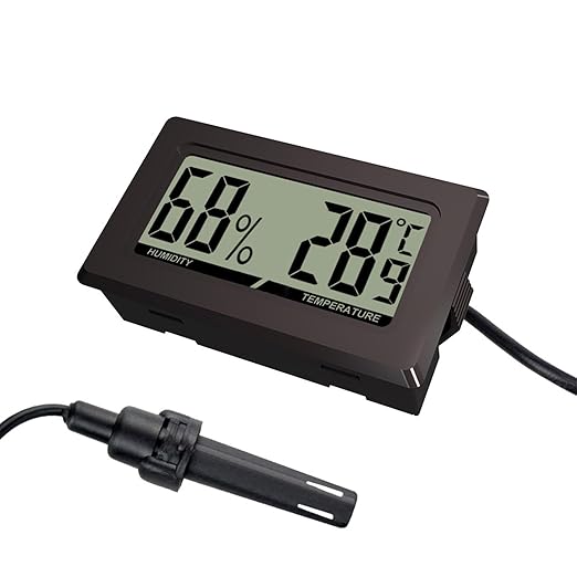 Practical Digital Hygrometer Thermometer for Vivariums and Incubators with Accurate Measurements and Humidity for Eggs and Humidity Control