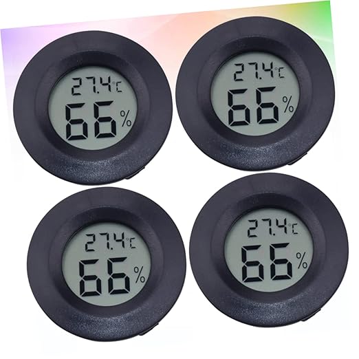 Abaodam 8pcs Portable Digital Hygrometer Thermometer Reptile Pet Box Humidity Temperature Humidity for House