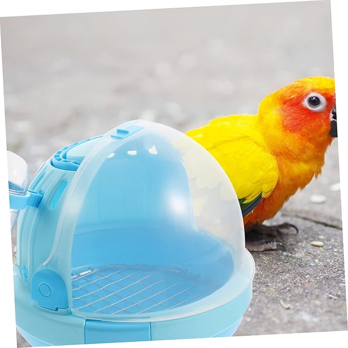 Portable Bird Carrier Cage for Parrots and Budgies Handheld Travel Cage Insulated Nesting Area 2-Piece Set for Outdoor Use