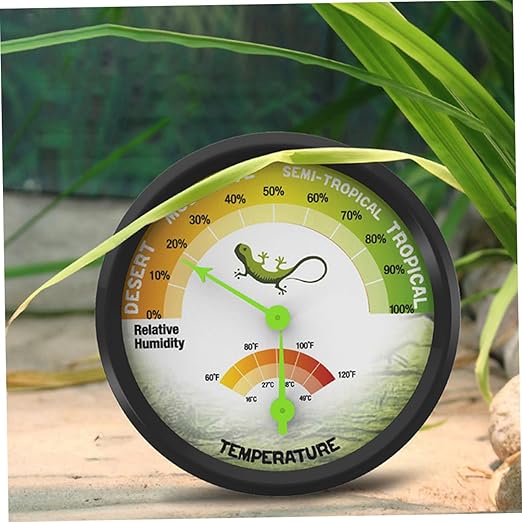 ERINGOGO Safe and Reptile Terrarium Thermohygrometer Accurate Temperature and Humidity Measurement Device Mini Pointer Thermometer for Vivariums and Pet Spaces