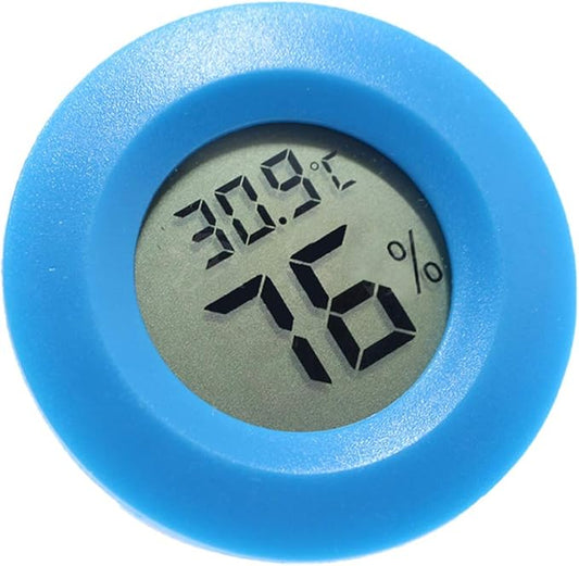 POPETPOP Reptile Box Digital Thermometer Hygrometer Round Shape Temperature and Humidity for Indoor Use Lightweight and Easy to Mount for Bedrooms and Homes