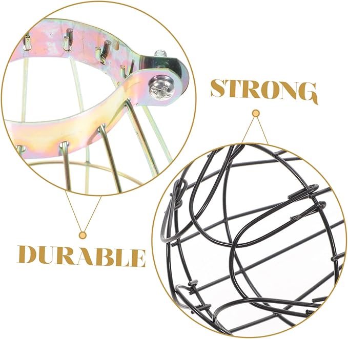 UKCOCO Reptile Scald Mesh Cover Ceramic Heating Lamp Shade for Reptile Box Protective Cover for Continuous Use Sturdy Iron Art Design