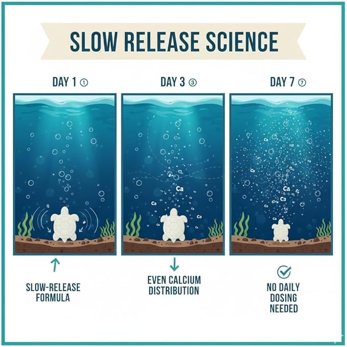 Shellstrong Premium Calcium Block for Aquatic Turtle - Slow Release Water Conditioner - Calcium Cuttlebone - Turtle Tank Accessories - 20 Gallon Aquatic Reptile Tank Treatment