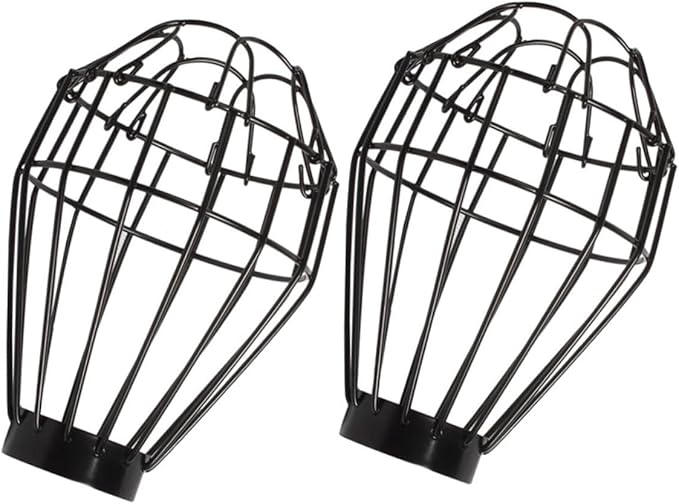 2pcs Anti-Scald Reptile Lamp Shade Ceramic Heat Lamp Cover for Reptile Habitat Lighting Easy Install Safe Mesh Design to Protect Bulbs and Prevent Burns