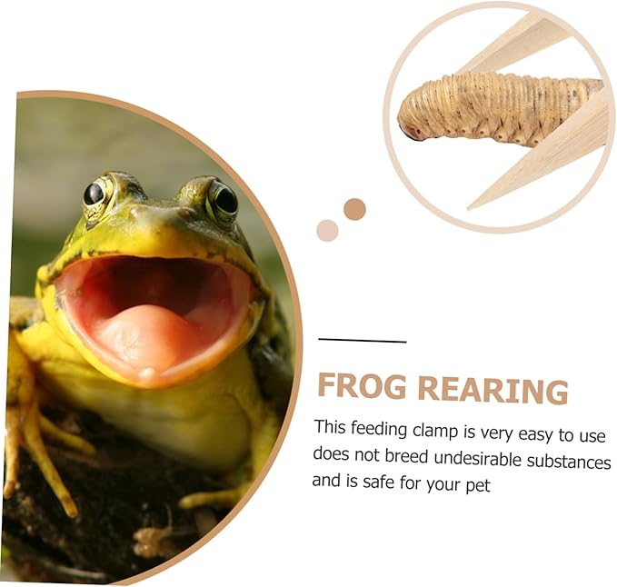 Sosoport 2pcs Reptile Food Tweezers Feeding Clips for Lizards Snakes Turtles and Crawling Pet Food Supply Feeding Tool