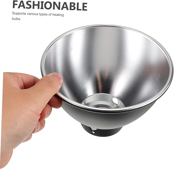 Reptile Dome Lamp Reflector Metal Heating Lamp Shade for Terrarium Efficient Heat Focus Durable Construction Easy Installation Bulb Compatibility