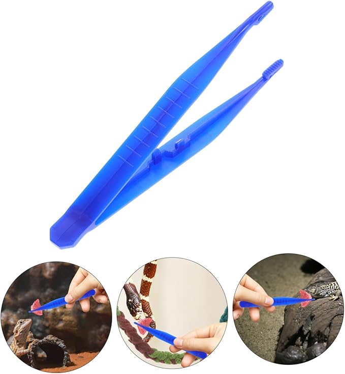 Yardwe 6pcs Reptile Special Tweezers Scorpion Lizard Feeding Tool Plastic Tweezers Fine Grip for Animal Feeding