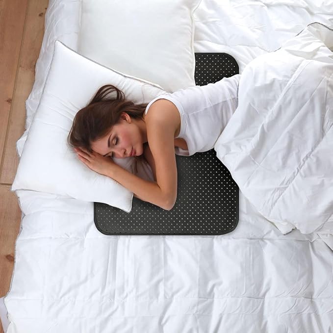 NIULAFR Grounding Mat for Sleep, 23.6" x 35.4" Earth Mat Grounding Pad with 15 Ft. Cord Improved Sleep & Relieved Pain
