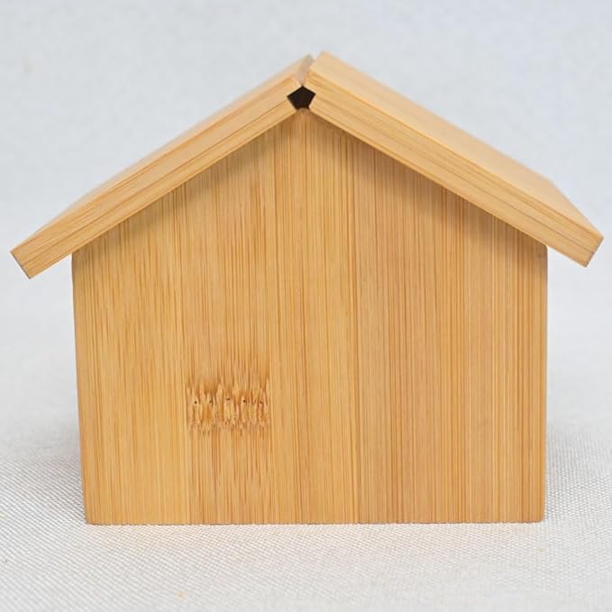 Bamboo Wooden Hamster Hideout House No Assembly Hamster Cage Accessories Hamster Shelter Hut Nest Toy Habitat Decor for Dwarf Syrian Hamsters Small Animal Cage Decor Multi Size Variants Medium