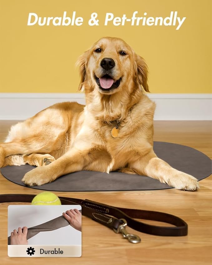 Absorbent Dog Water Mat for Food and Bowl - Quick Dry Pet Feeding Mat, No Stains, Accessories for Messy Drinkers
