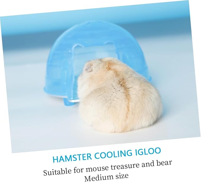 POPETPOP 2sets Hamster House Summer Cooling Mini Hut Chinchilla Toys Pink Pet Cooling House Hamster Igloo Small Plastic Material 2pcs*2