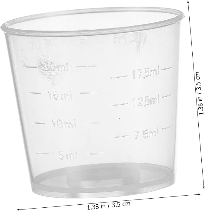DECHOUS 20Pcs Reptile Food Measuring Cups for Lizard and Gecko Feeding Accurate Water and Food Containers for Pets Convenient Daily Use