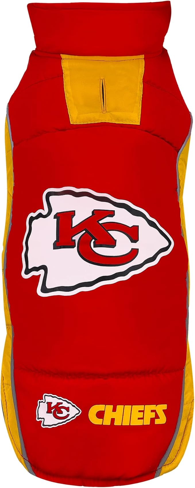 NFL Kansas City Chiefs Puffer Vest for Dogs & Cats, Size Large. Warm, Cozy, and Waterproof Dog Coat, for Small and Large Dogs/Cats. Best NFL Licensed PET Warming Sports Jacket
