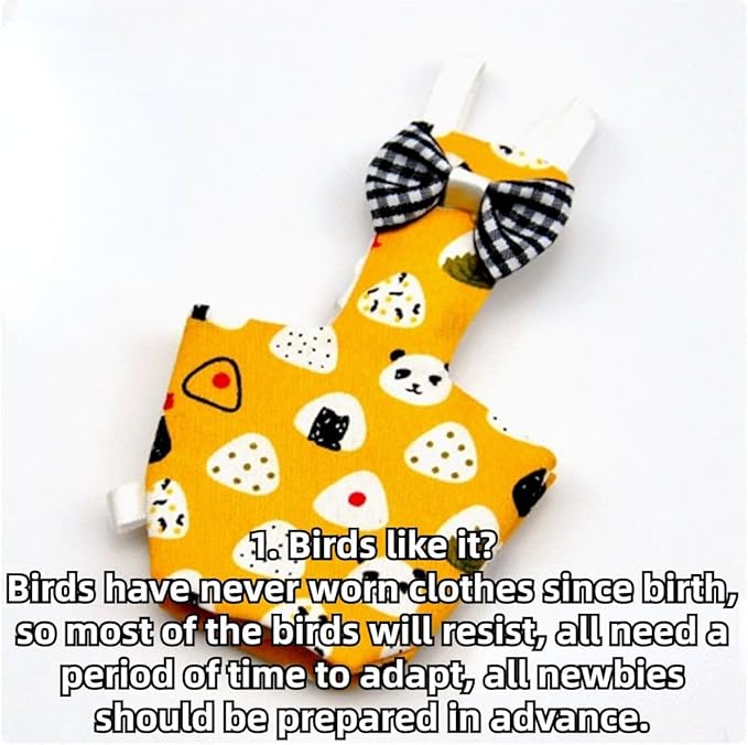 3PCS Bird Diaper with Adjustable Shoulder Strap Washable Parrot Diapers Reusable Bird Flight Suit Nappies Protective Breathable Nappy Clothes for Parakeet Macaw Conure (Sulphur-Crested Cockatoo)