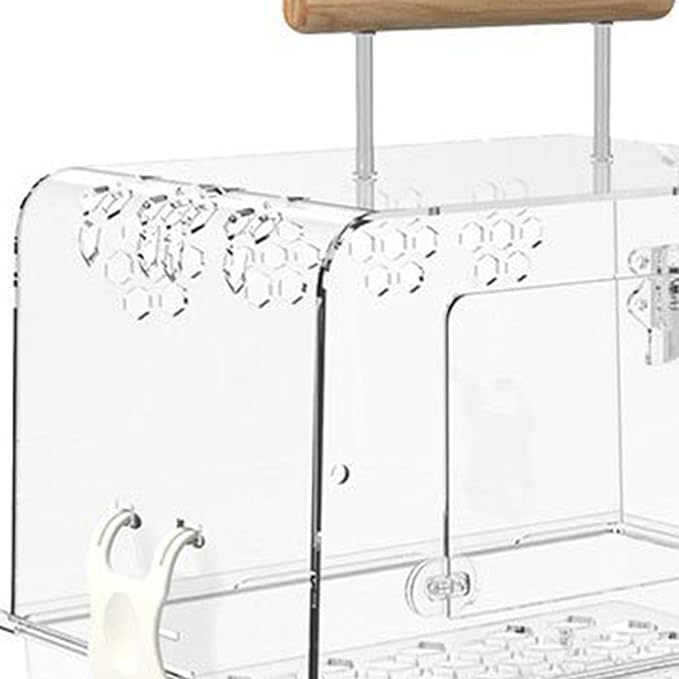 Portable Clear Bird Carrier for Small Parrots, Whole Set