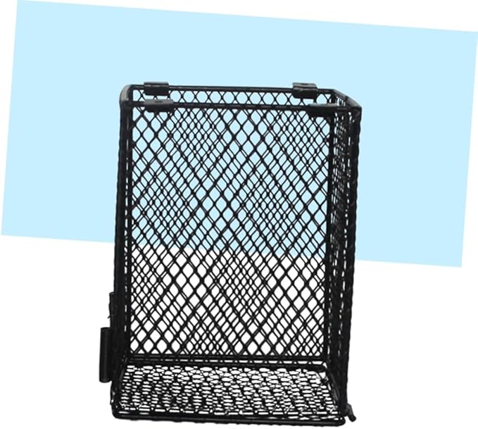 Hemoton Reptile Scald Lamp Shade PET Heating Lamp Guard for Reptiles and Poultry Sturdy Black Design Suitable for Terrariums