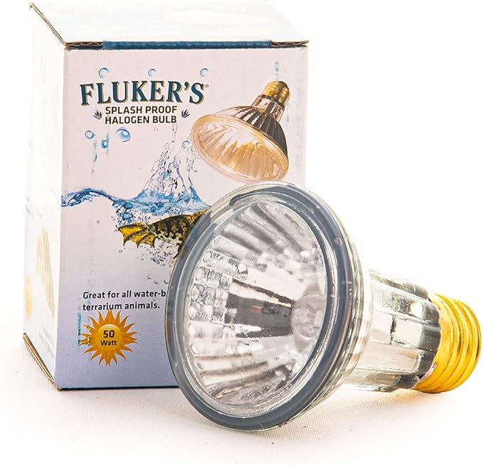 Fluker's Heavy, Duty Splash Proof Halogen Bulb for All Water Based Terrarium Animals, 50 Watt