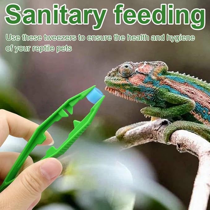 4 Pcs Plastic Tweezers for Feeding Reptiles,10cm Plastic Feeding Reptile Tongs Feeding Tweezers Reptile for Snakes Lizard Tortoise Gecko Kids Tweezers for Beads Children Handmade DIY Crafts