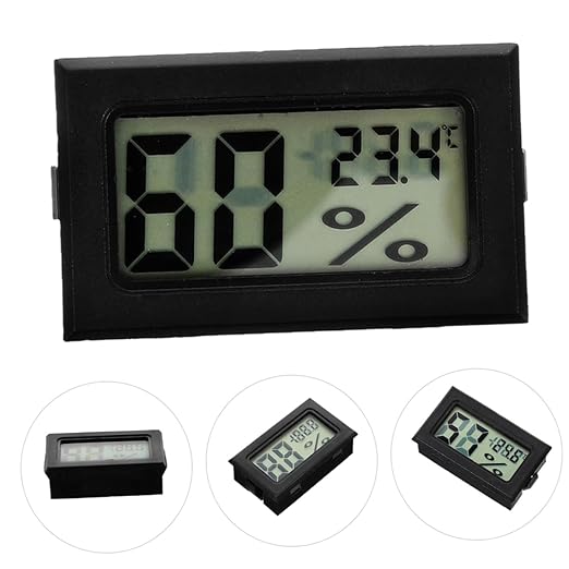 4Pcs Mini Digital Humidity and Temperature LCD Display Indoor Hygrometer for Reptile Terrarium Greenhouse Closet and Fridge Accurate Readings and Low Power Consumption