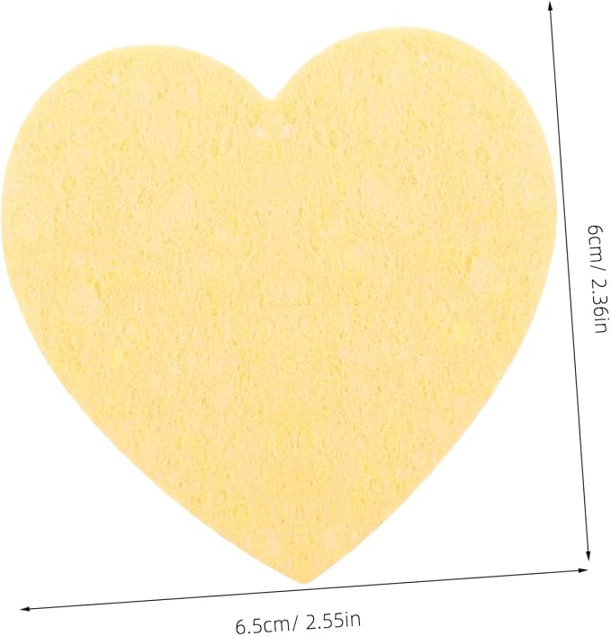YARNOW 10pcs Unbleached Heart Shape Crab Sponges Safe Drinking Humidity Maintenance for Reptile Tanks Versatile Terrarium Accessories for Crabs and Pets