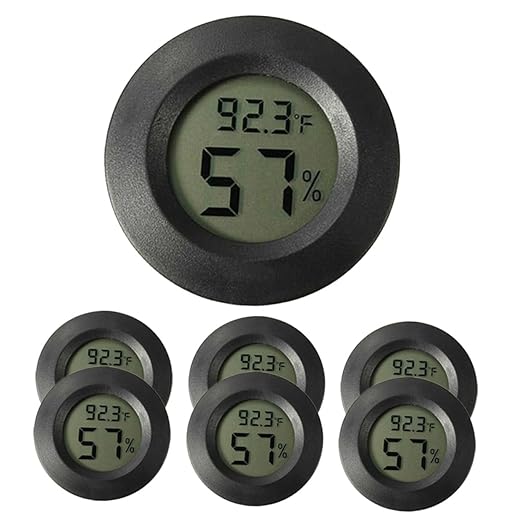 POPETPOP 21pcs Terrarium Thermometer and Humidity Gauge Reptile Tank Accessories Mini Digital Thermometer for Home Use
