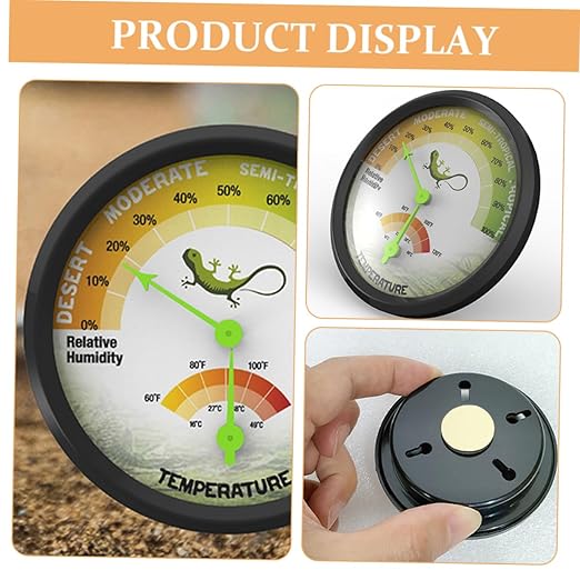 Toddmomy Reptile Thermometer Humidity Gauge Digital Temperature Meters Reptile Terrarium Thermometer Thermohygrometer