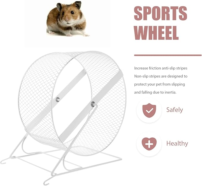 VILLCASE Hamster Running Wheel Hamster Toys Ferret Toys Small Animal Exercise Wheels Wire Small Exercise Ball Animals Treadmill Iron Squirrel