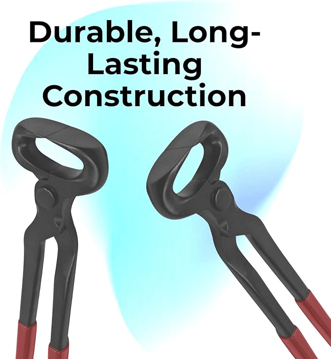 12" Vinyl Hoof Nipper, Carbon Steel & Chrome Vanadium Farrier Tool for Horses – Durable, Sharp & Rust-Resistant.