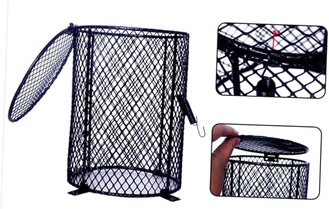 Reptile Scalding Lamp Shade Round Pet Lampshade for Heating for Reptile Habitat Compatible with Bulbs Durable Flexible Design