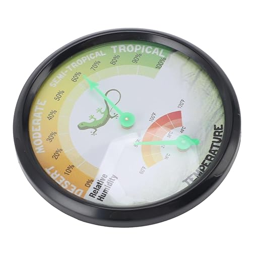 Omabeta Thermometer Hygrometer Dial High Precision Mechanical Temperature and Humidity for Reptile Pet, Compact Design for Pet Boxes