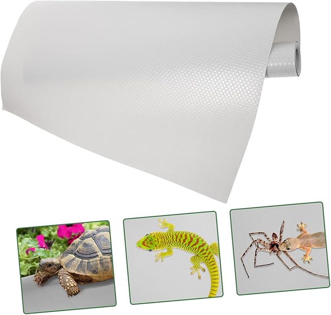 KESYOO Reptile Carpet Substrate for Bearded Dragon Tortoise Gecko Snake Durable Reusable Terrarium Bedding Grey for Reptile Tanks Cages