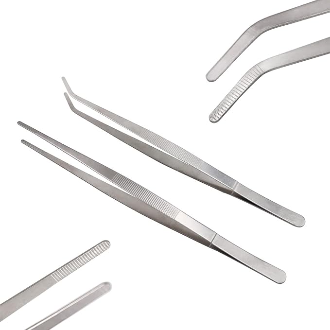 3in1 Feeding Tool Reptile Feeding Tongs Cricket Clamp Bug Scooper, Cleaning Supplies Scooper+ 2x Tweezers for Reptile, Hedgehog, Hamsters, Guinea Pig,Lizard, Spider Bearded Dragon (Green)