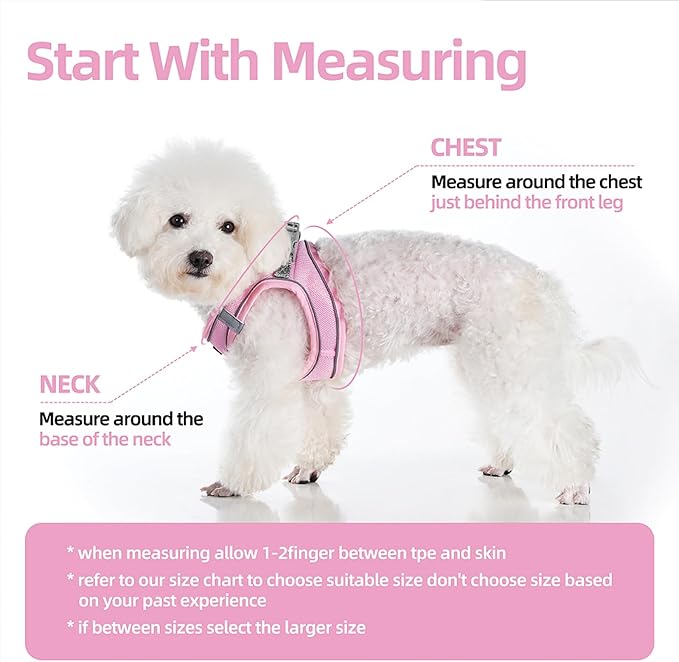 Sparkly Dog Harness Small Sized and Leash Set for Small Dogs Cats,Black S Puppy Harness, Step in Soft Dog Reflective Vest, Breathable Mesh Pet Harness. (Black, S)