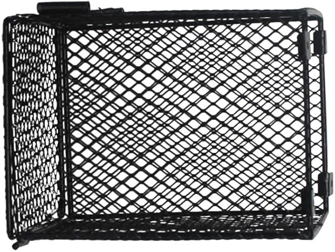 Mikikit PET Reptile Scald Lamp Shade Square Heater Guard for Reptiles and Poultry Daytime Light Lampshade Black 12 x 12 Sturdy and Heat Resistant
