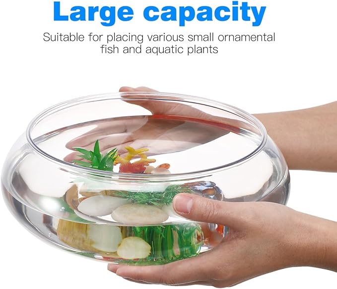 Fish Bowl Round Plastic Terrarium Bowl for Table Centerpiece Wedding Event Home Decoration Party Drinks