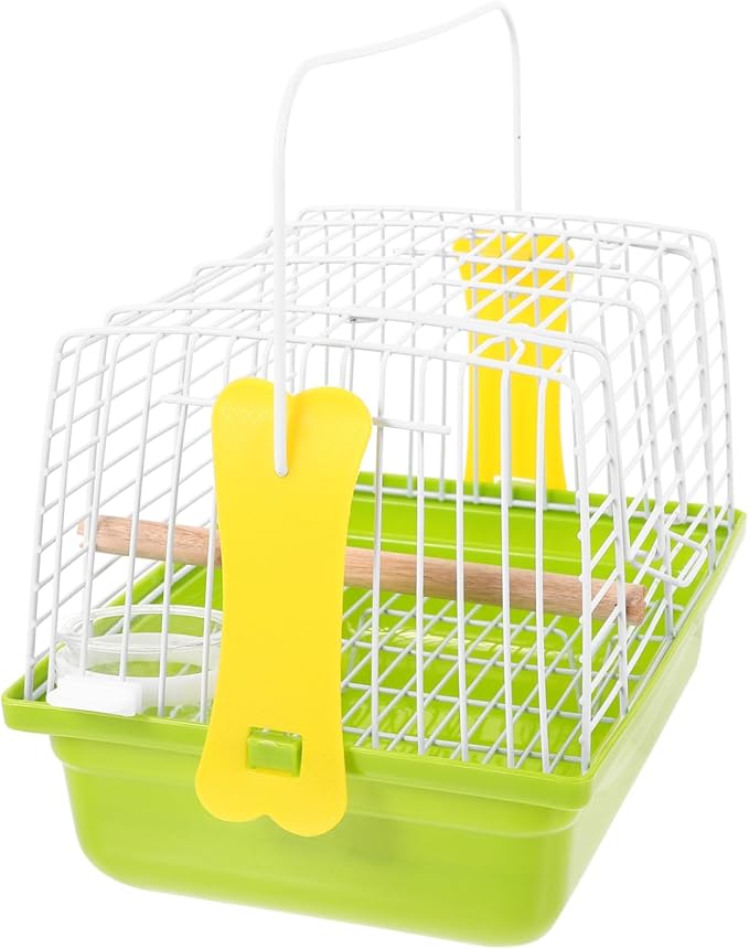 Milisten 1set Portable Metal Bird Carrier Cage for Travel Lightweight and Breathable Design for Parrots Conures and Birds for Hiking and Outings