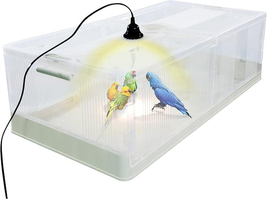 Large Transparent Chicken Brooder Box Chick Incubator Tortoise Habitat,30-50 Indoor Chicken Coop Chicken Tractor Quail cage,31.5inch Chick Brooder Kit