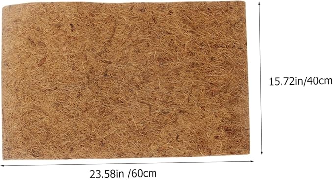 MERRYHAPY Coconut Fiber Reptile Mat Pet Terrarium Substrate Reptile Bedding Terrarium Carpet for Bearded Dragon Snake Tank Accessories Easy-Cut Slip