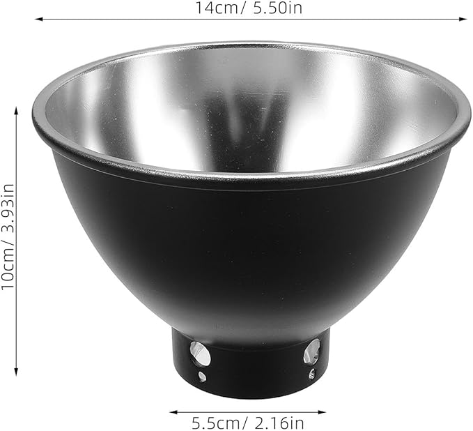 Happyyami Reptile Heat Lamp Dome Shade 5.5 Inch Reflective Heat-Resistant Terrarium Lamp Cover for Reptile Habitat Lighting and Pet Enclosure