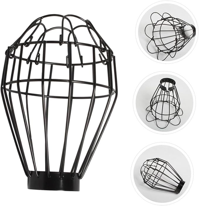 Cabilock Reptile Heating Lamp Shade Anti-Scald Mesh Cover 2-Pack Ceramic Bulb Protector for Terrarium Lighting Suitable for Bearded Dragons Snakes and Turtles
