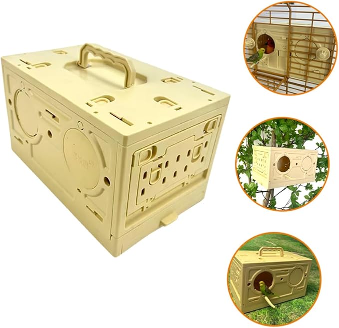 SUPVOX Bird Cage Portable Parrot Carrier Multi-Functional Folding Bird Cage for Easy to Assemble Ample Space for Pets