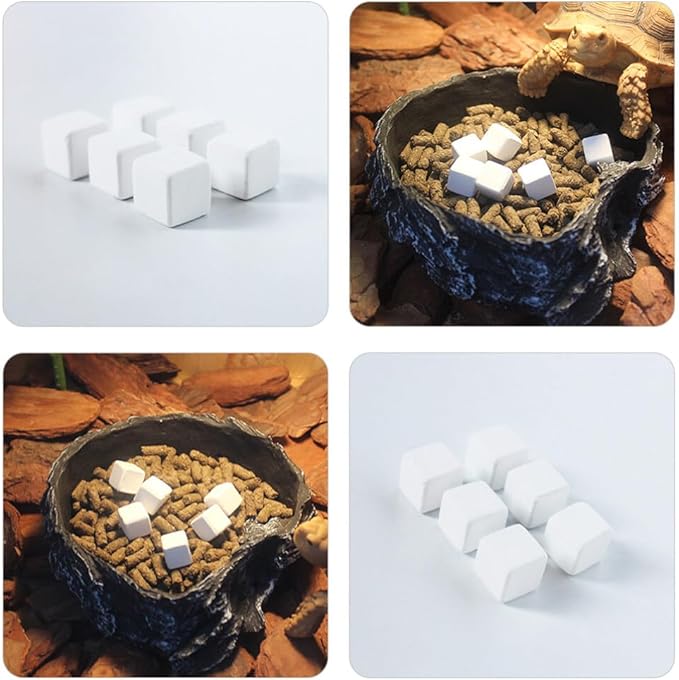 EXCEART 6pcs Calcium Blocks for Turtles and Reptiles Essential Mineral Cubes for Healthy Growth Convenient Aquatic and Terrestrial Use Enriched Trace Elements