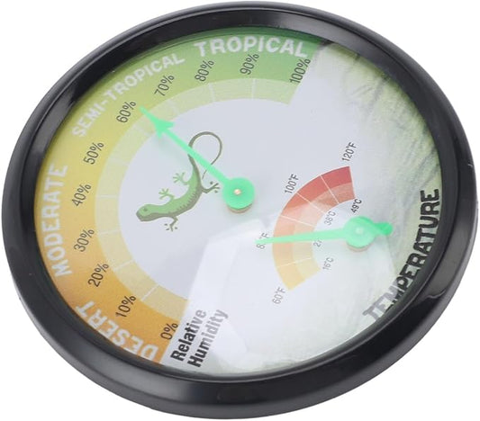 Thermometer Hygrometer Dial High Precise Pointer Type Mechanical Temperature and Humidity for Reptile Pet