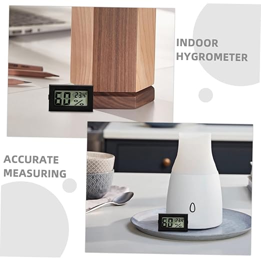 5pcs Indoor Digital Hygrometer and Compact Room Humidity Gauge for Home Portable Measurement Tool for Reptiles Greenhouse and Plants