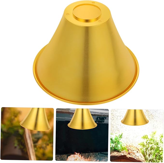 DECHOUS Retro Style Reptile Heat Lamp Dome Insulated Lampshade for Reptile Heating Light Removable Cover